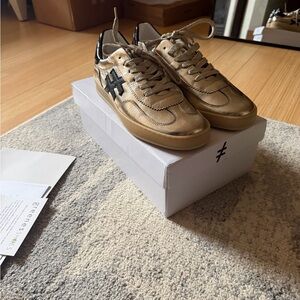 Another Trend Metallic Gold and Black Sneakers